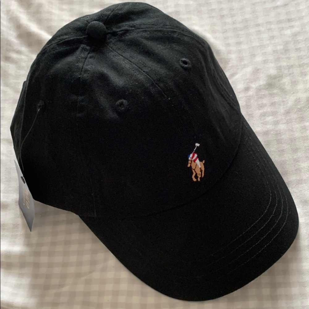 Polo by Ralph Lauren Black Embroidered Hat